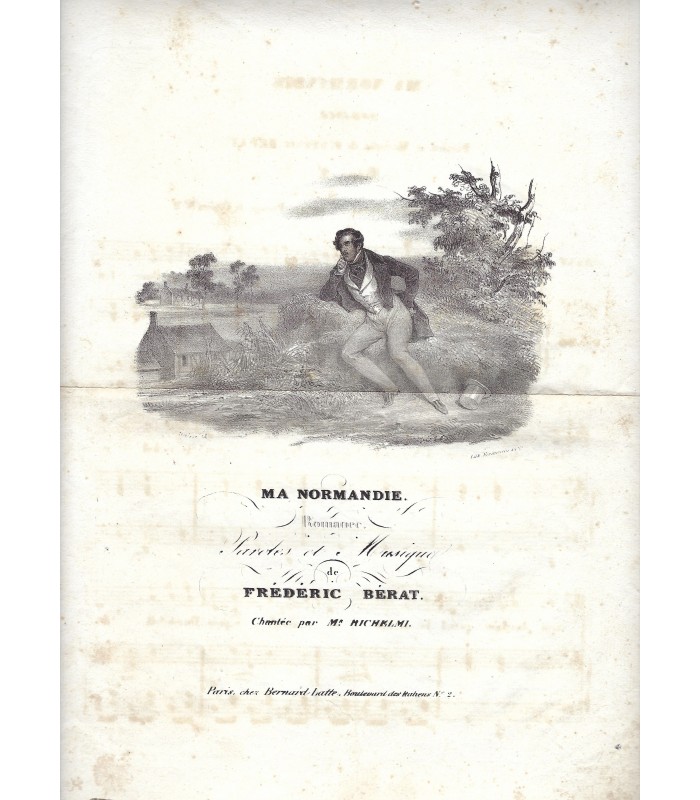 BERAT Frédéric, chansonnier, compositeur. Lettre Autographe (G 32)