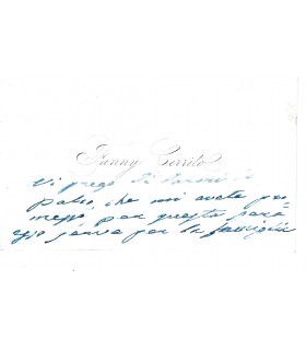 CERRITO Fanny, danseuse italienne. Carte Autographe (E 10907)