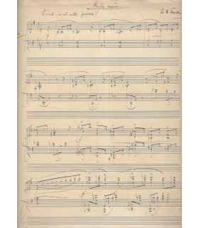 FOERSTER Joseph, compositeur. Manuscrit musical Autographe (G 168)