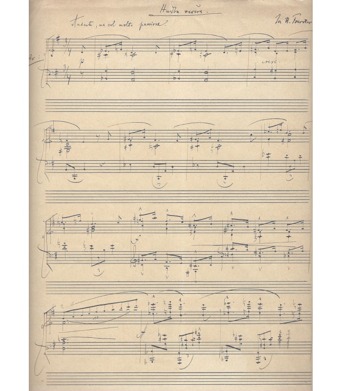 FOERSTER Joseph, compositeur. Manuscrit musical Autographe (G 168)