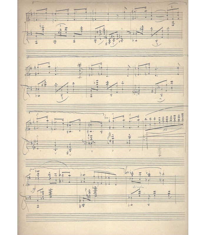 FOERSTER Joseph, compositeur. Manuscrit musical Autographe (G 168)