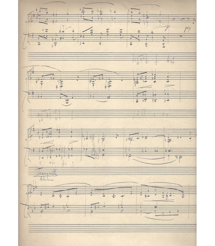 FOERSTER Joseph, compositeur. Manuscrit musical Autographe (G 168)