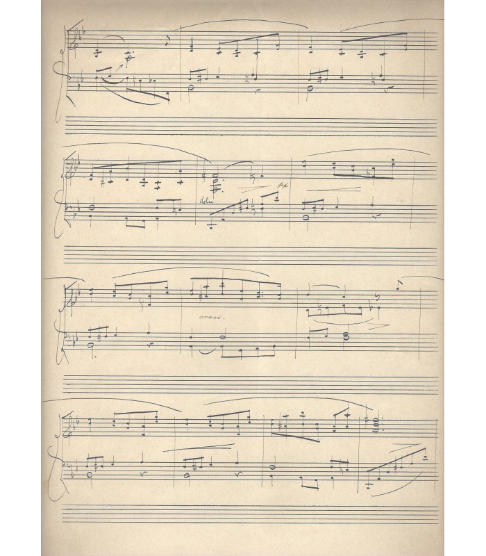 FOERSTER Joseph, compositeur. Manuscrit musical Autographe (G 168)