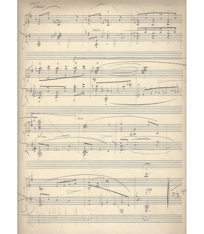 FOERSTER Joseph, compositeur. Manuscrit musical Autographe (G 168)