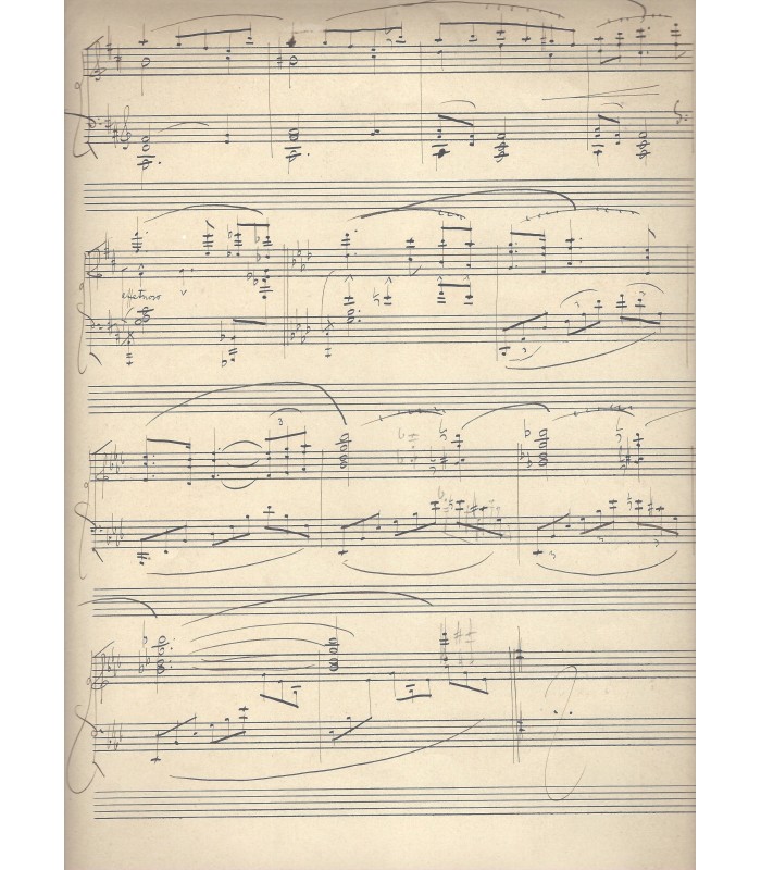 FOERSTER Joseph, compositeur. Manuscrit musical Autographe (G 168)