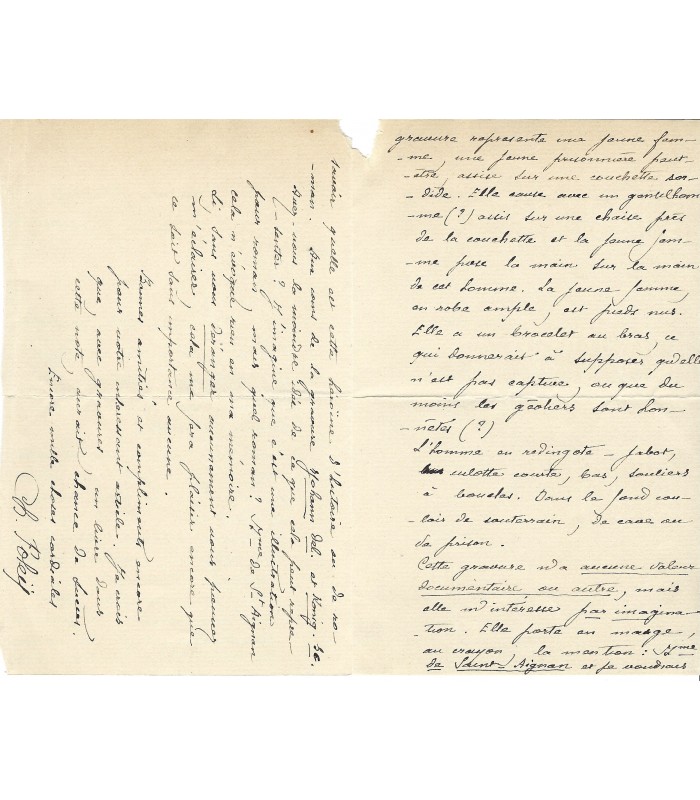 FOLËY Charles, écrivain. 5 Lettres Autographes (E 10910)