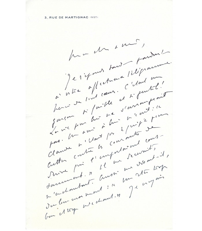 GERALDY Paul, écrivain. Lettre Autographe (G 5887)