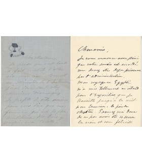 GERVEX Henri, peintre. 2 Lettres Autographes (E 10911)