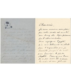 GERVEX Henri, peintre. 2 Lettres Autographes (E 10911)