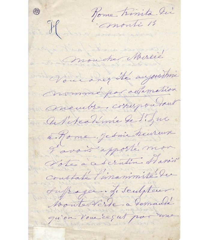 HEBERT Ernest, peintre. 4 Lettres autographe (G 4185)