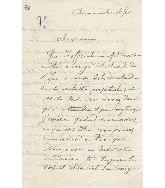 HEBERT Ernest, peintre. 4 Lettres autographe (G 4185)