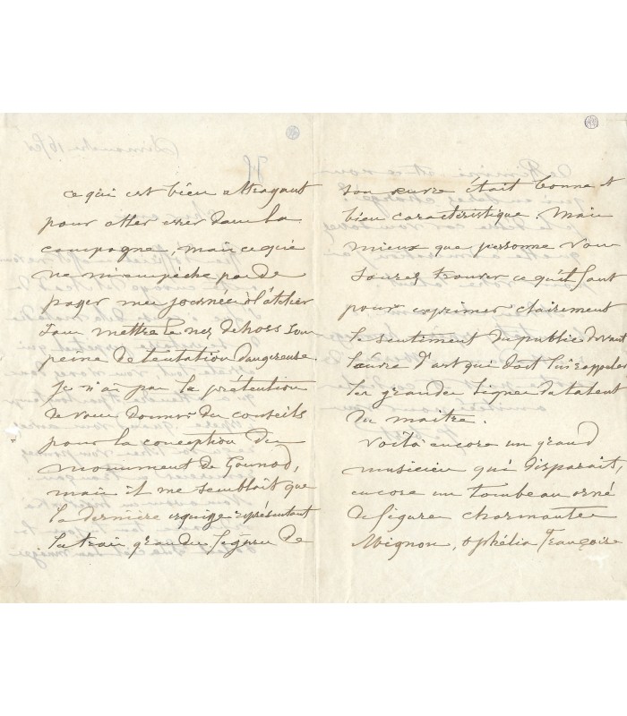 HEBERT Ernest, peintre. 4 Lettres autographe (G 4185)