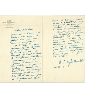 INGHELBRECHT Désiré, compositeur. Lettre Autographe (G 2292)