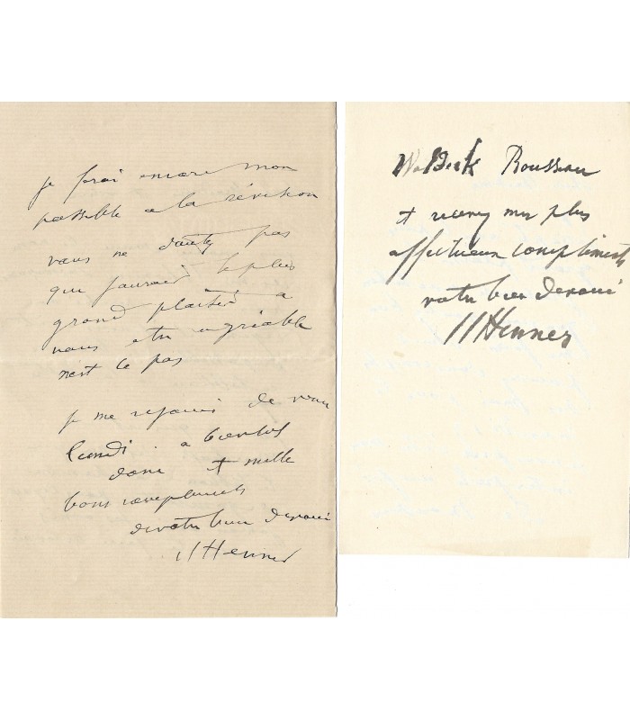 HENNER Jean-Jacques, peintre. 26 Lettres Autographes (G 1297)