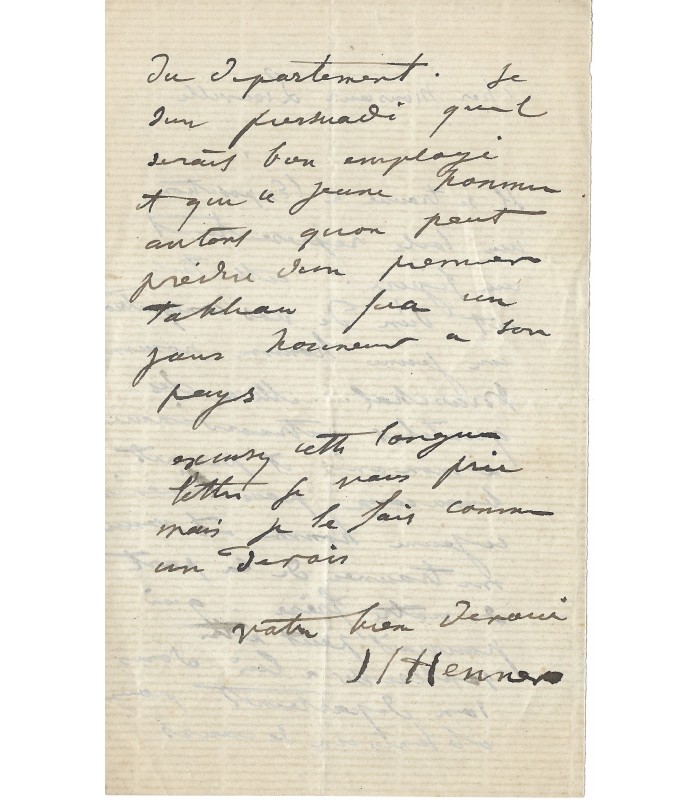 HENNER Jean-Jacques, peintre. 26 Lettres Autographes (G 1297)