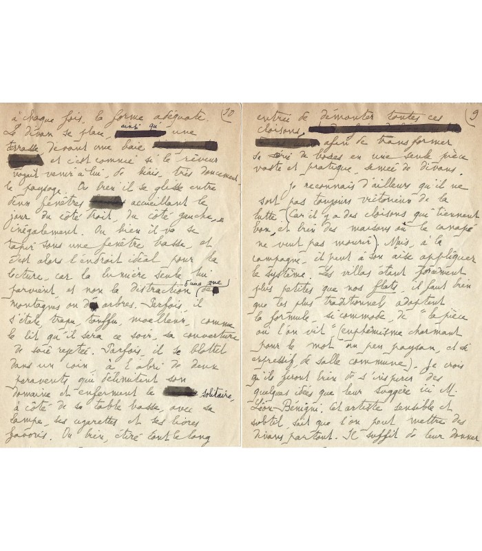 MIOMANDRE (Francis de), écrivain. Manuscrit Autographe "L'évolution du Divan" (G 5248)