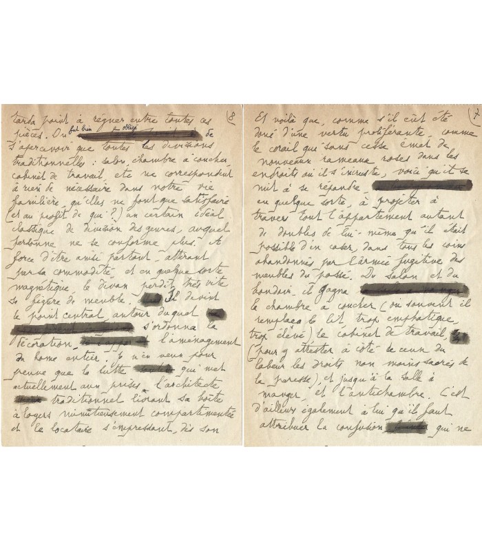 MIOMANDRE (Francis de), écrivain. Manuscrit Autographe "L'évolution du Divan" (G 5248)