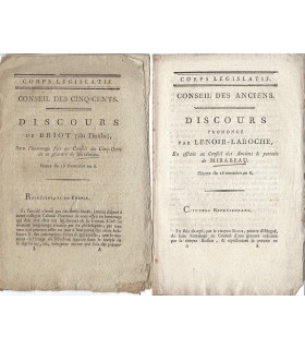 MIRABEAU Honoré, comte. Ensemble de 8 plaquettes le concernant (E 10926)