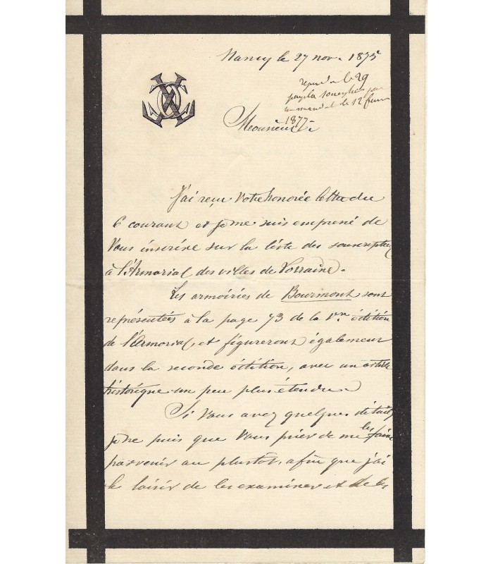LAPAIX Constant, peintre, graveur. Lettre Autographe (E 10866)