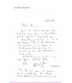 DEON (Michel), écrivain, rattaché au mouvement des "Hussards". Lettre autographe (G 6138)