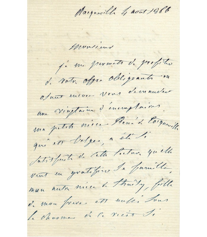 TOCQUEVILLE (François Clérel comte de), homme politique, frère du philosophe. 3 lettres autographes (G 186)