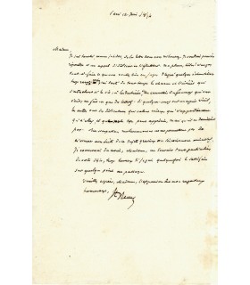 SAINTE-BEUVE (Charles), écrivain et critique. Lettre autographe (G 5578)