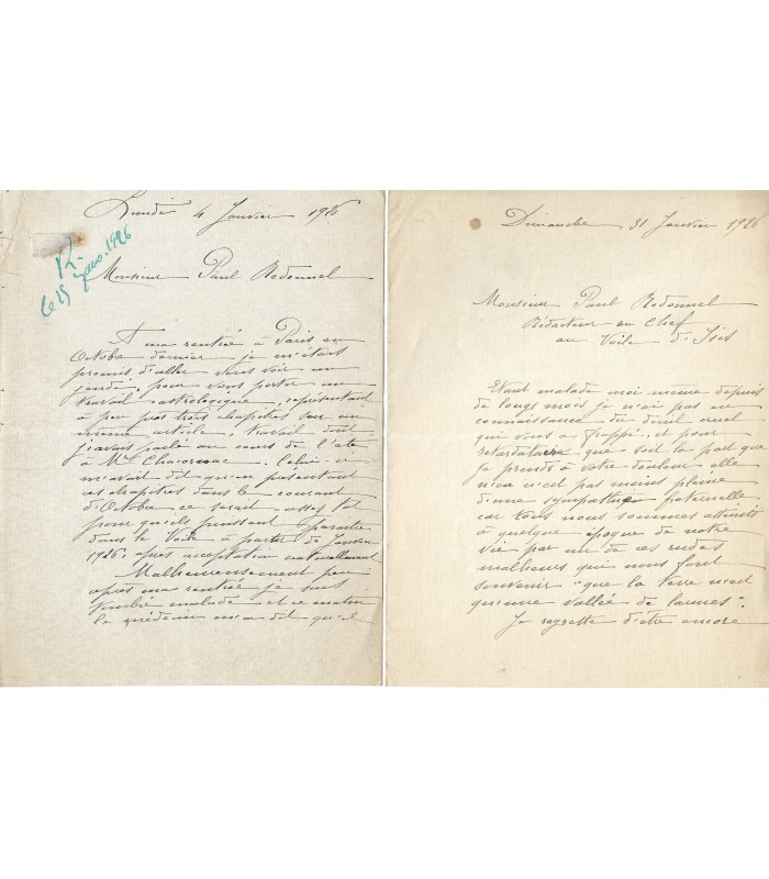 DUZEA Jeanne,  astrologue. 7 Lettres Autographes (E 10940)