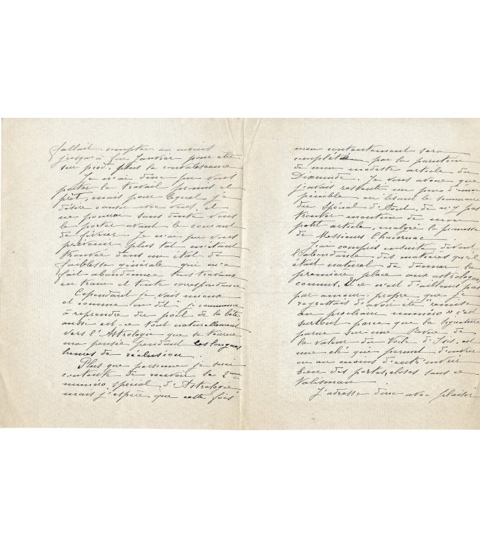 DUZEA Jeanne,  astrologue. 7 Lettres Autographes (E 10940)