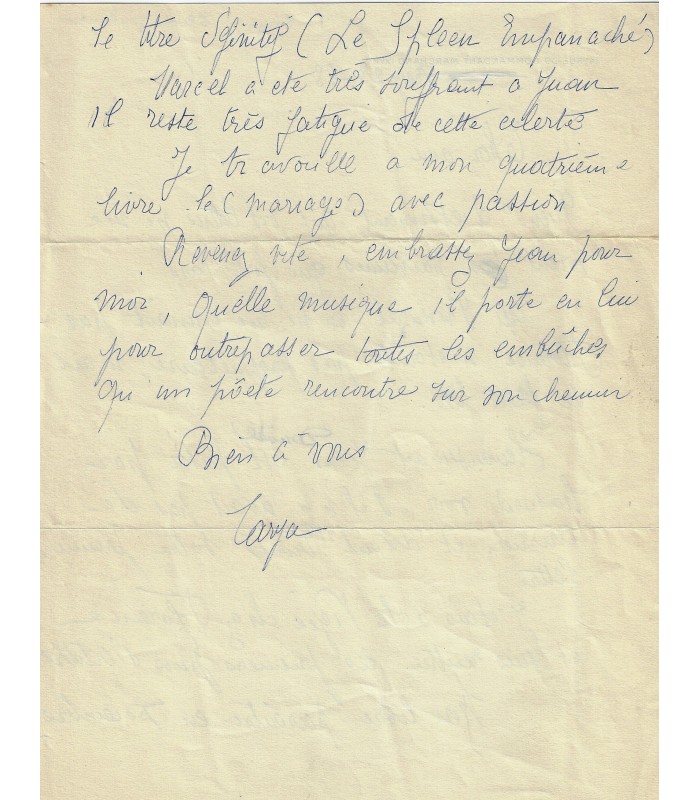 lettre signée