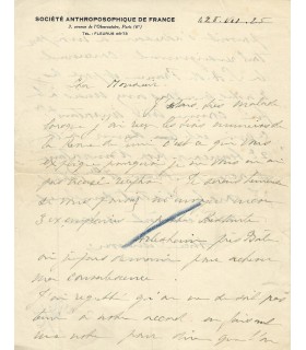 SAUERWEIN Alice, traductrice. Lettre Autographe et Lettre Dact. S. ( E 10944)