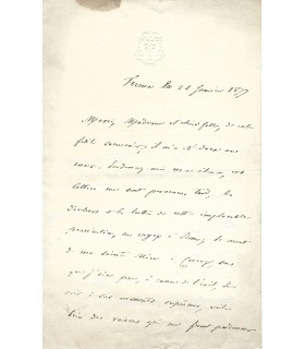 MERMILLOD Gaspard, évêque et cardinal.  Lettre Autographe (G 1092)