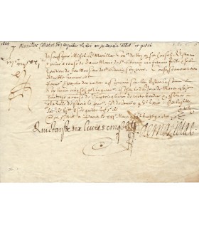 MARILLAC Michel de, surintendant des finances. Pièce S. avec qqls mots Autographes (E 10942)