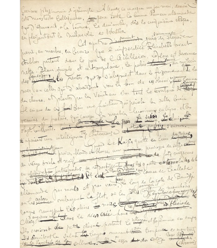 [PÂQUES ORTHODOXES] ADAM  Paul, écrivain. Manuscrit Autographe (E 1O211)