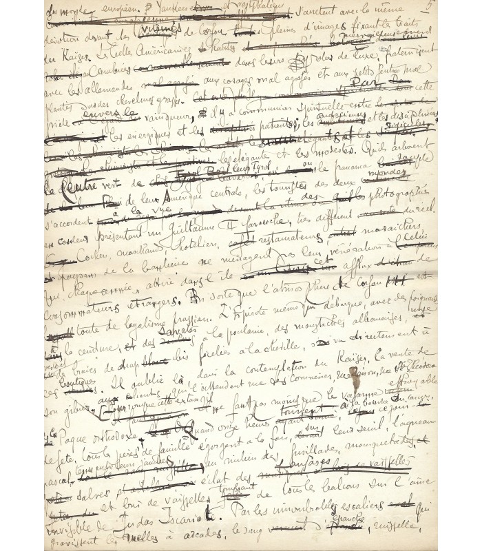 [PÂQUES ORTHODOXES] ADAM  Paul, écrivain. Manuscrit Autographe (E 1O211)