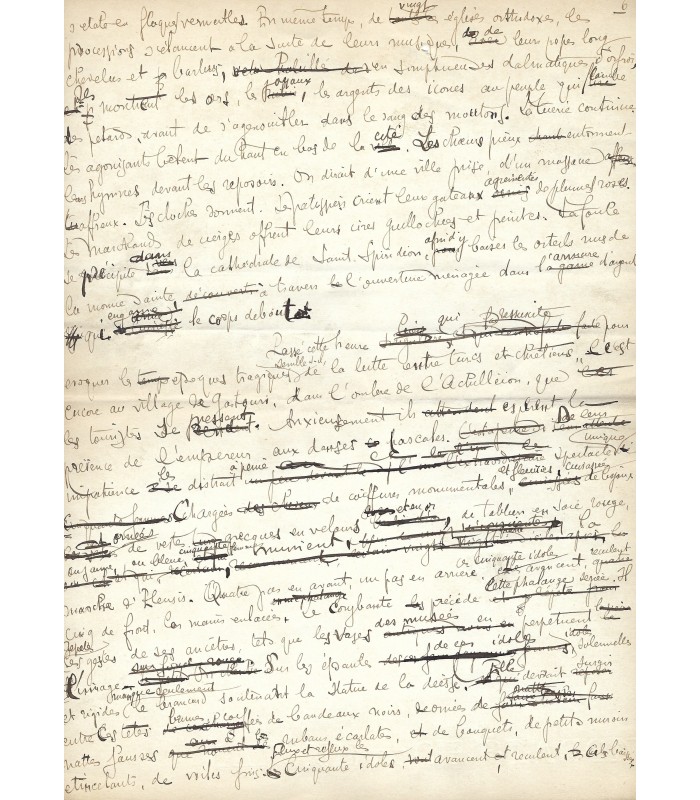 [PÂQUES ORTHODOXES] ADAM  Paul, écrivain. Manuscrit Autographe (E 1O211)