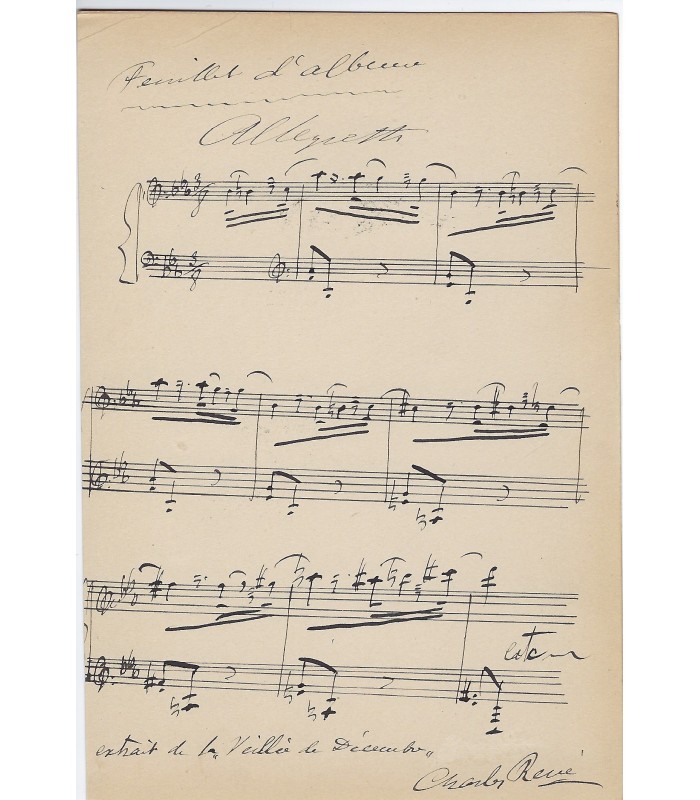 COLLIN Charles-René, organiste. 2 Lettres Autographes et Télégramme Signé + Pièce Autographe (G 4732/ 10619)