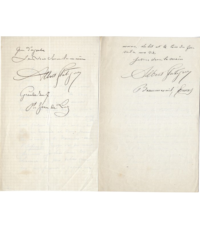 GLATIGNY Albert, poète. 5 Lettres Autographes ( E 10951)