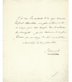 MENEVAL Claude François de, secrétaire de Napoléon I er. Billet Autographe (E 10952)