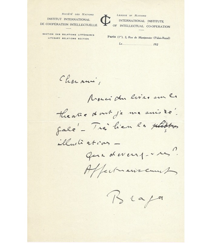 BRAGA (Dominique). 10 lettres autographes signées à l'essayiste et critique Pierre Abraham (G 1408)
