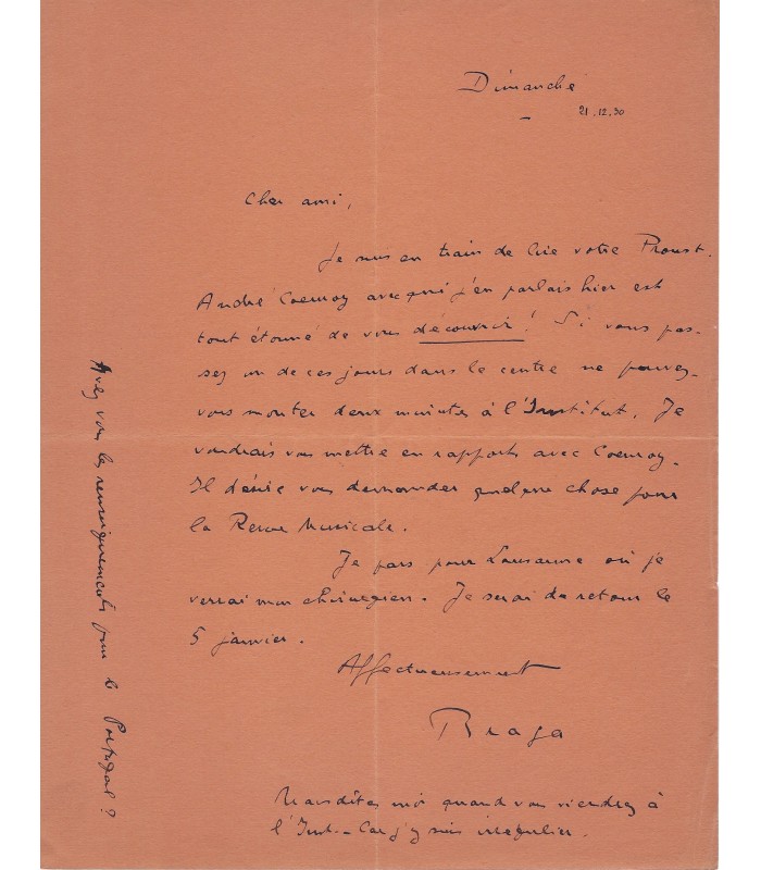 BRAGA (Dominique). 10 lettres autographes signées à l'essayiste et critique Pierre Abraham (G 1408)