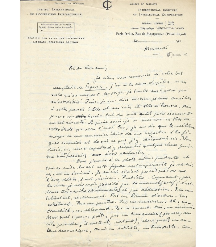 BRAGA (Dominique). 10 lettres autographes signées à l'essayiste et critique Pierre Abraham (G 1408)