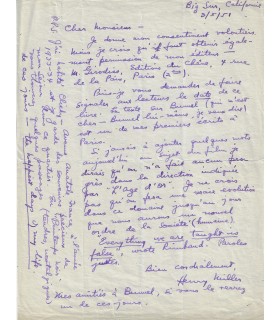 MILLER Henry, romancier et essayiste américain. (G 5385)