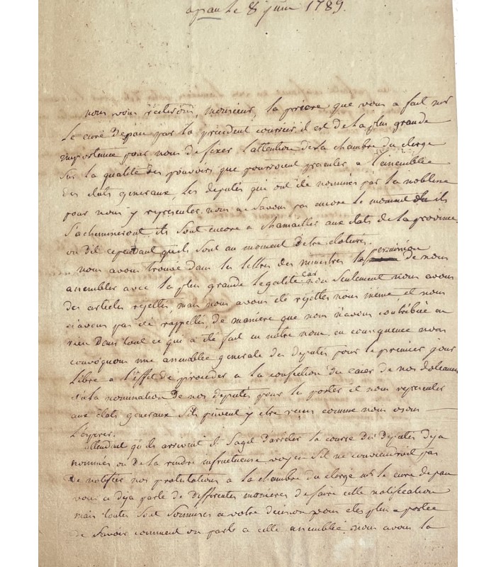LAMARQUE Pierre-Antoine, curé. Lettre autographe (G 1504)