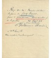 VERLAINE. Philomène BOUDIN signe un reçu à la place de Verlaine