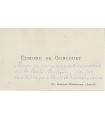 GONCOURT Edmond de, fondateur de l'Académie Goncourt.