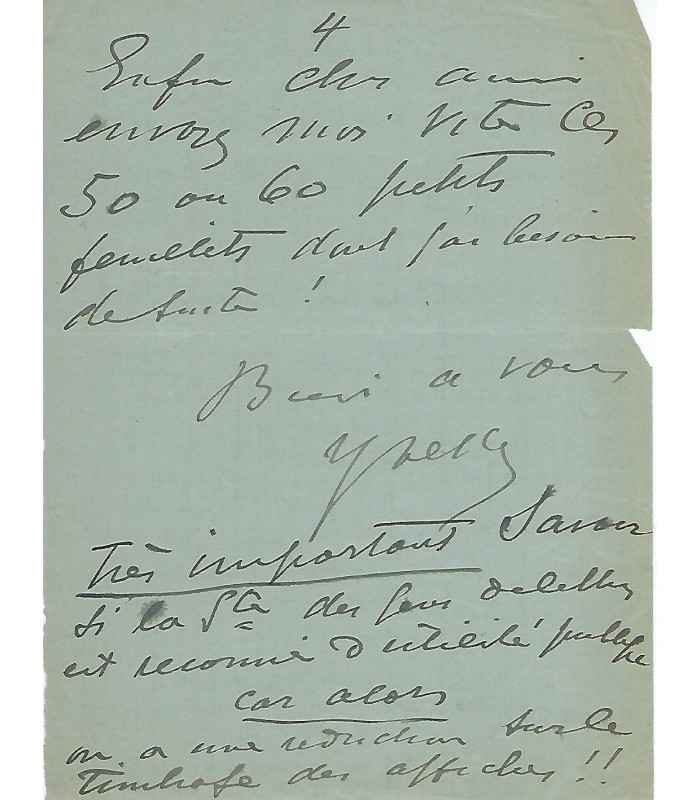 GUILBERT Yvette. Chanteuse de cabaret, elle fut immortalisée par Toulouse-Lautrec.