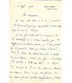 EIFFEL Gustave. Ingénieur centralien. Concepteur de la Tour Eiffel. Lettre autographe, 3 SEPTEMBRE 1904 (Réf. G 3989)