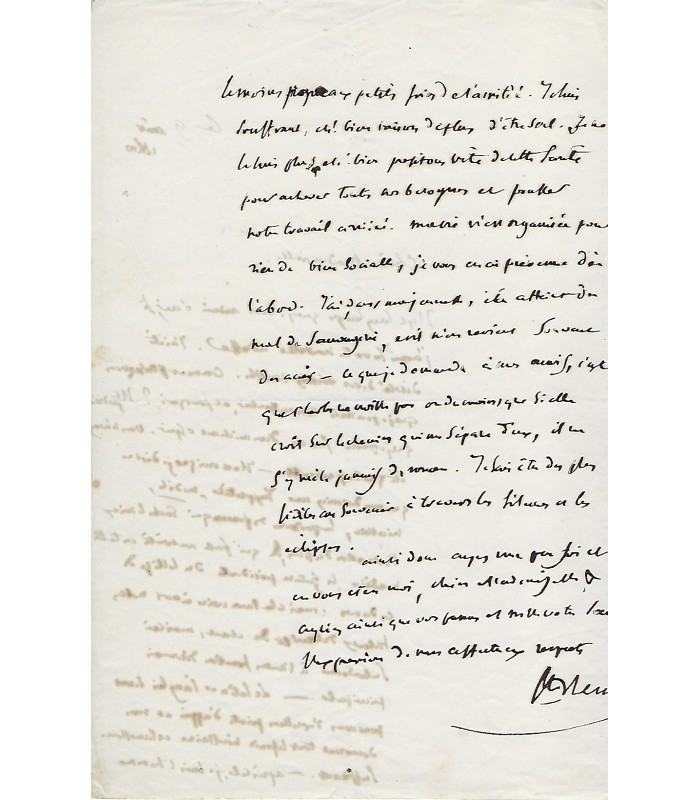 SAINTE-BEUVE Charles-Augustin. Ecrivain. Lettre autographe (G 5255)
