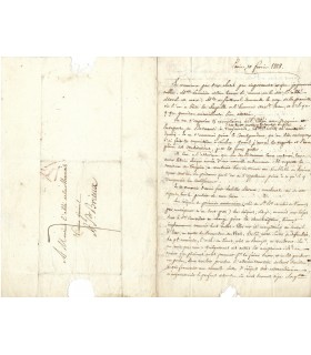 LAMENNAIS Félicité de, prêtre, écrivain et philosophe. Lettre autographe à son frère ( G 3508)