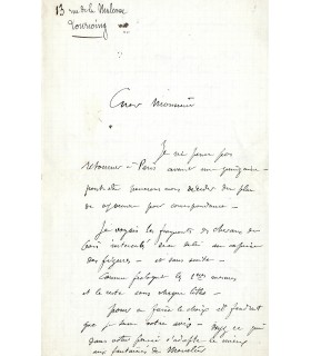 CHARPENTIER (Gustave) L.A.S. G 2504